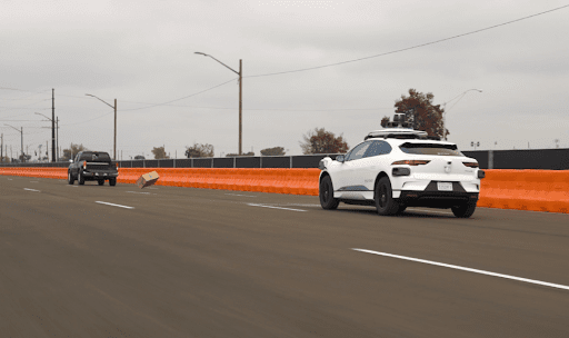 Waymo autonomous vehicle undergoing closed-course testing